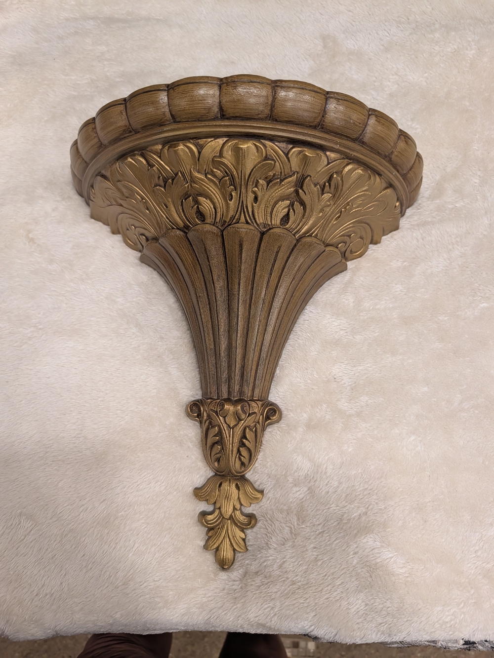 Homco Gold Ornamental Wall Shelf Accent